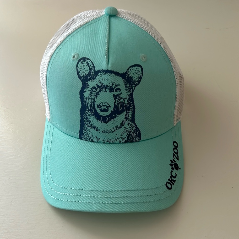 NWT turquoise beat OKC Zoo trucker hat